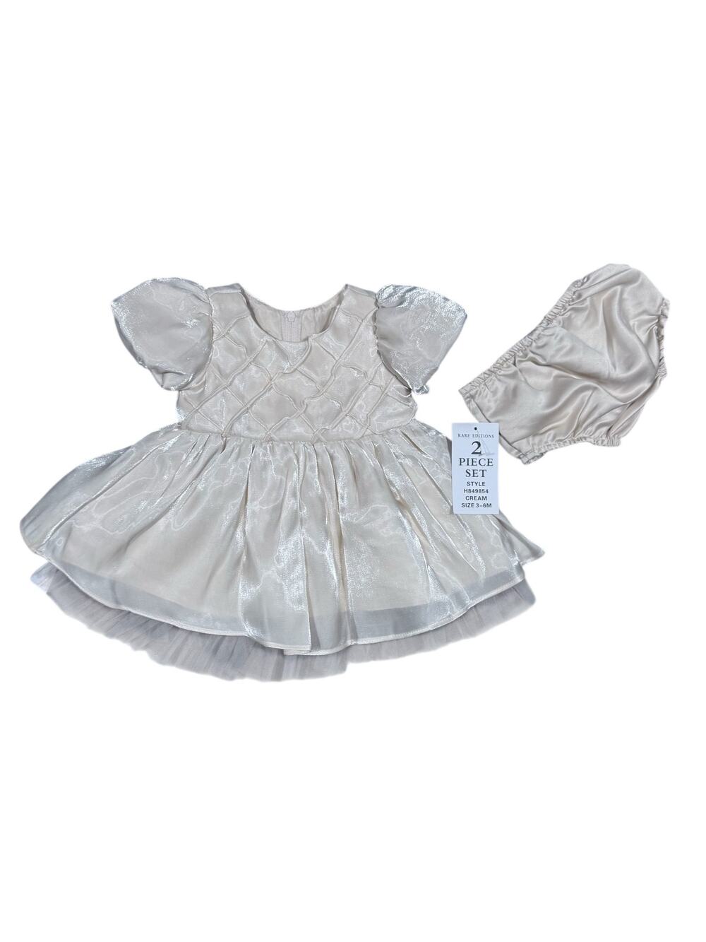 Rare Editions Baby Girl Shimmer Social Dress 3-6M Holiday Special Occasion NWT